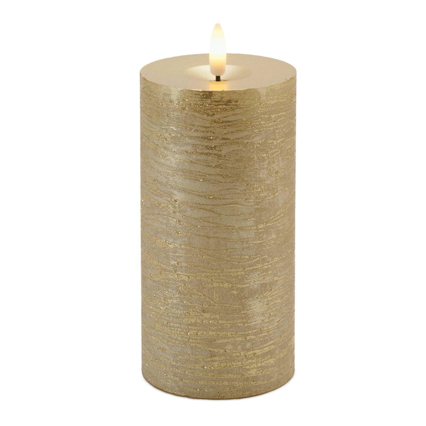 Metallic FIA Wick LED Candle (Set of 2)
