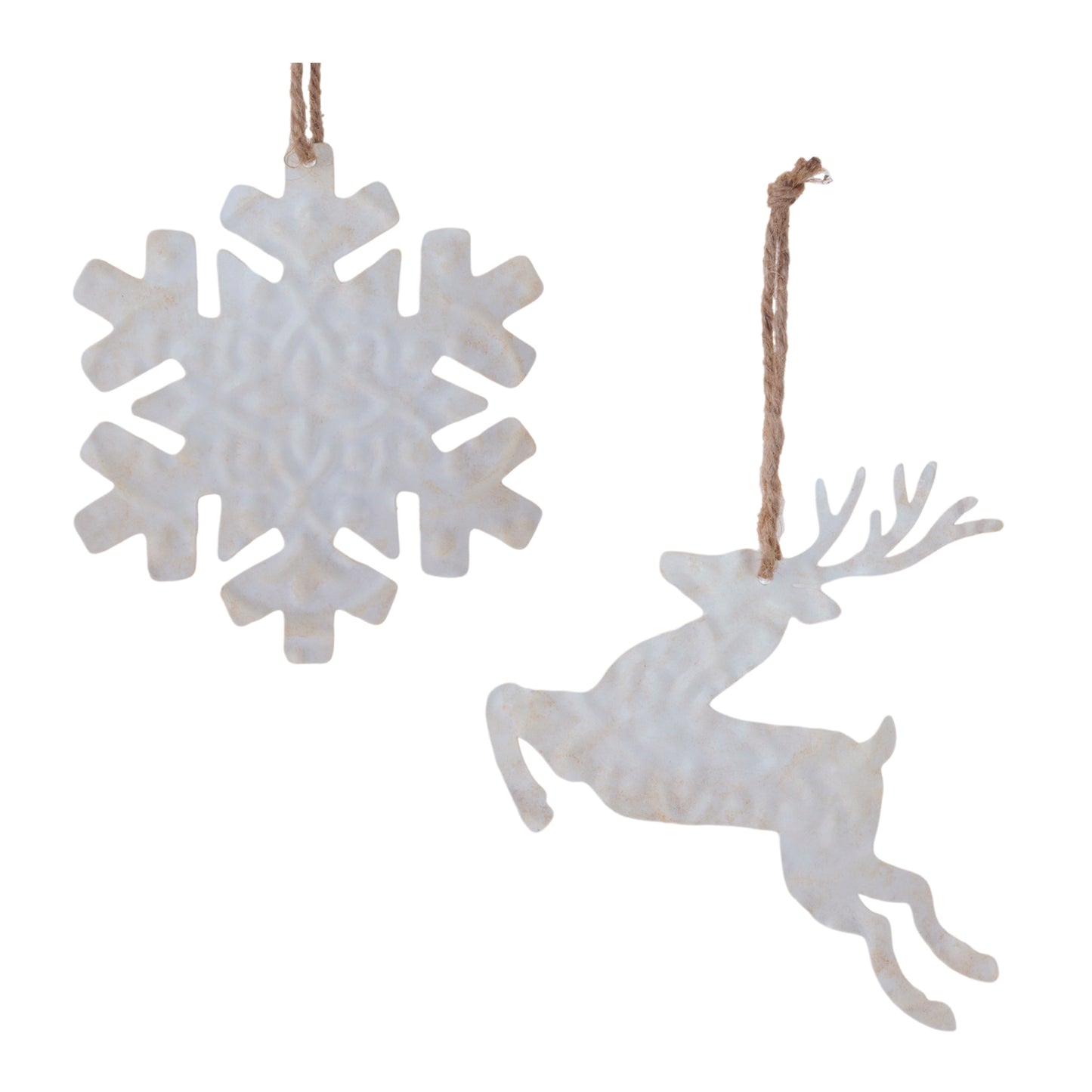 Snowflake and Deer Ornament (Set of 12)