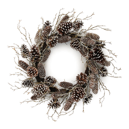 Pine Cone and Twig Wreath 23"D