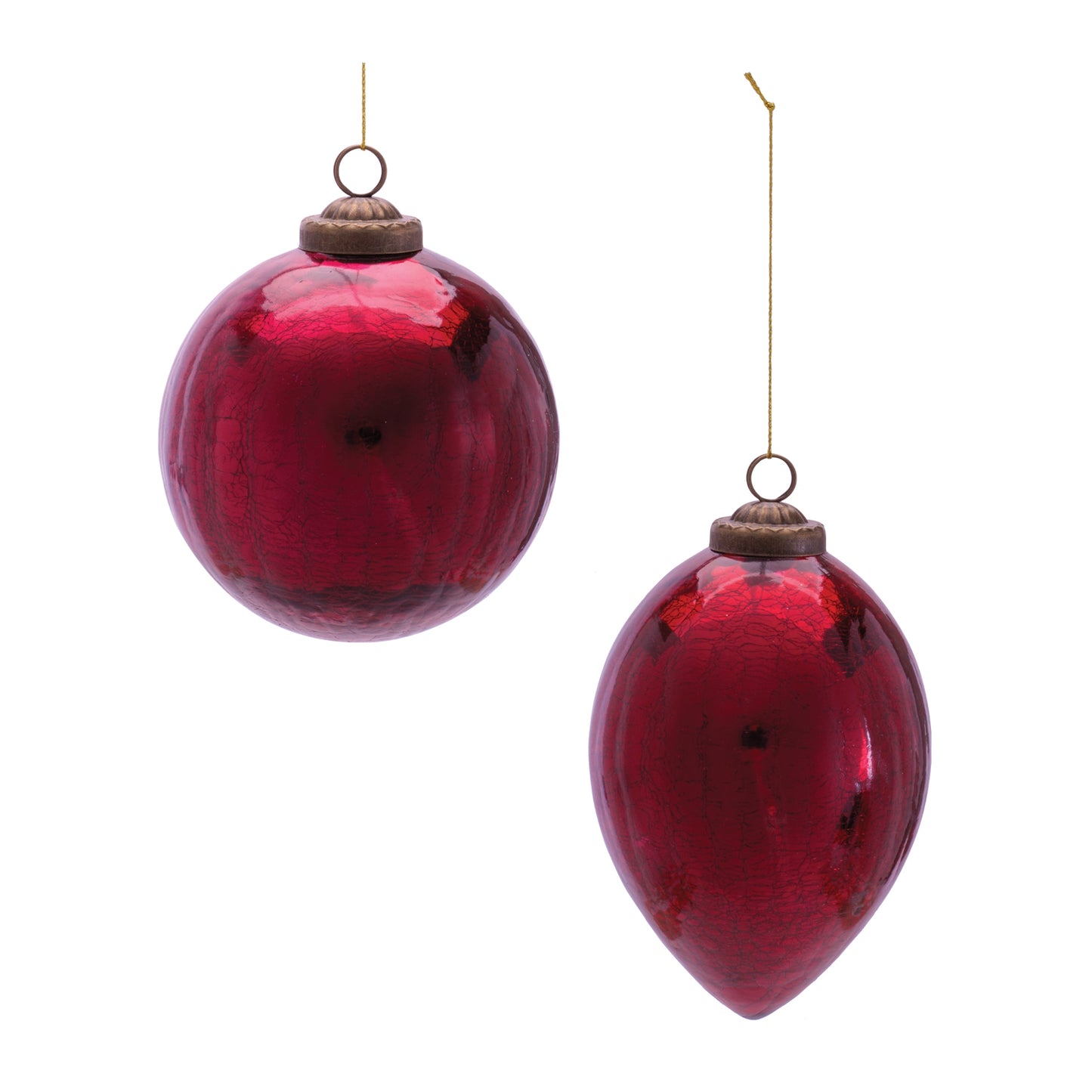 Glass Holiday Ornaments (Set of 6)
