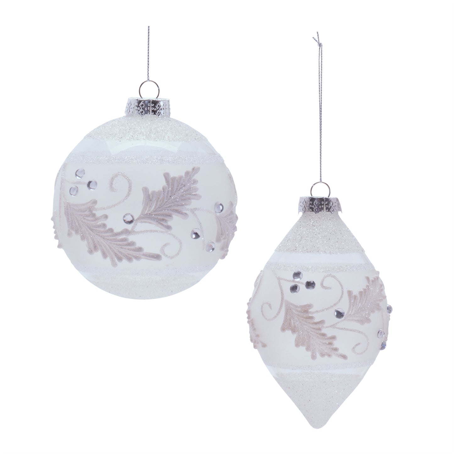 Glass Holiday Ornaments (Set of 6)