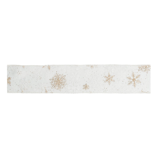 Snowflake Wired Ribbon 2.5" x 10 Yds.
