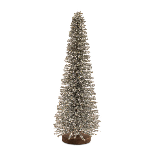 Glitter Iron Christmas Tree 17.5"H