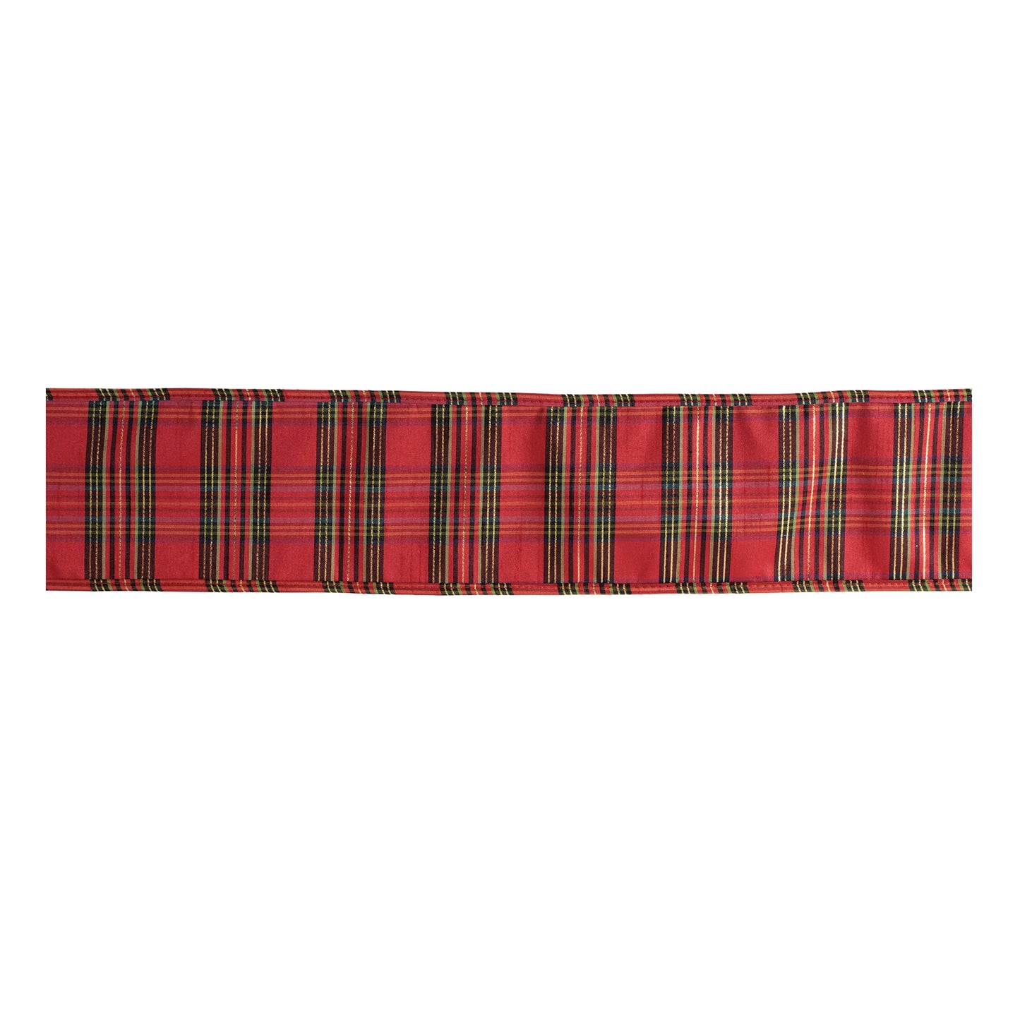 Glittered Plaid Wired Ribbon 4" x 5 Yds.