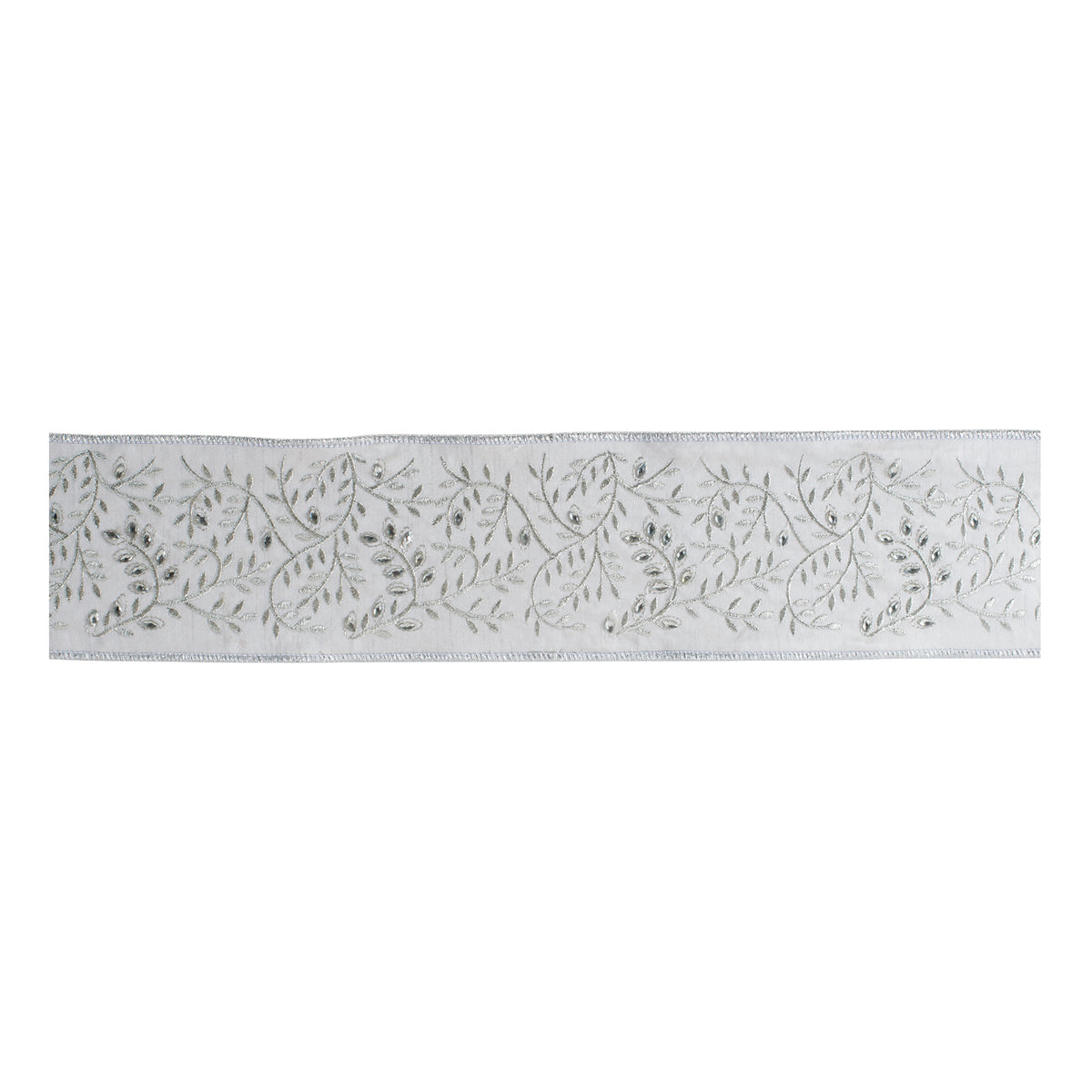 Embroidered Vine Wired Ribbon 4" x 5 Yds.