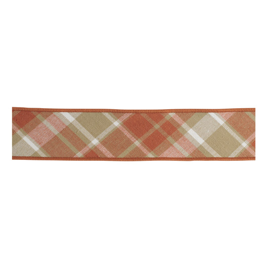 Classic Plaid Wired Cotton Ribbon 2.5" x 5 Yds.