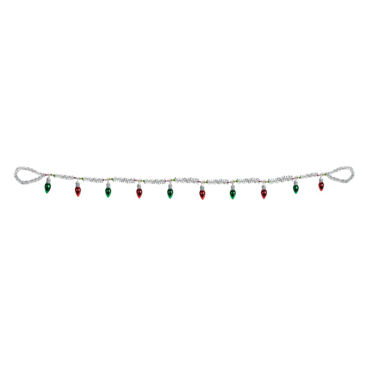 Vintage Light Bulb Tinsel Garland (Set of 2)