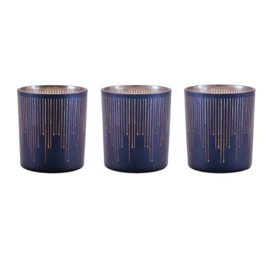 Patterned Glass Votive Holder (Set of 3)