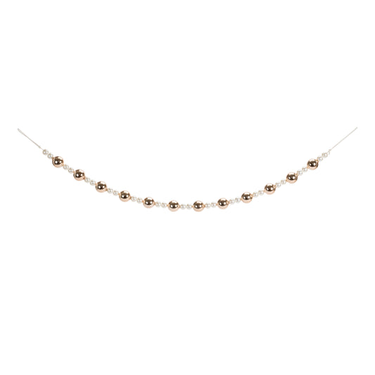 Pearl and Glass Ball Garland 32"