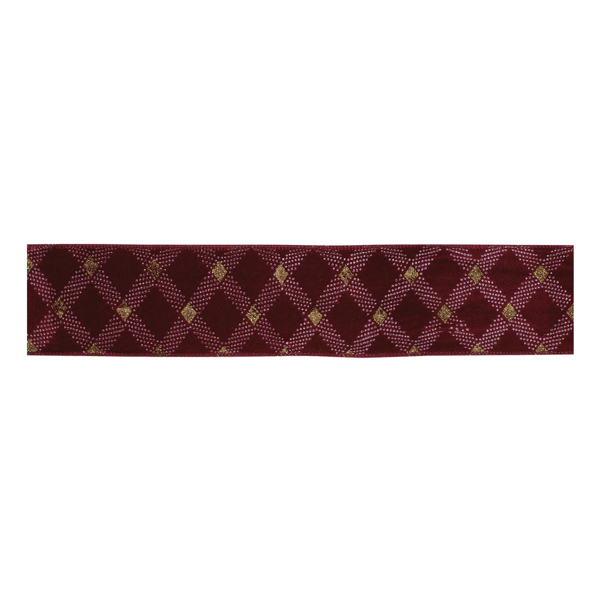Diamond Lattice Wired Nylon/Polyester Ribbon 2.5" x 10 Yds.