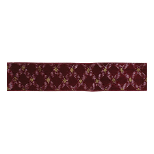 Diamond Lattice Wired Nylon/Polyester Ribbon 2.5" x 10 Yds.