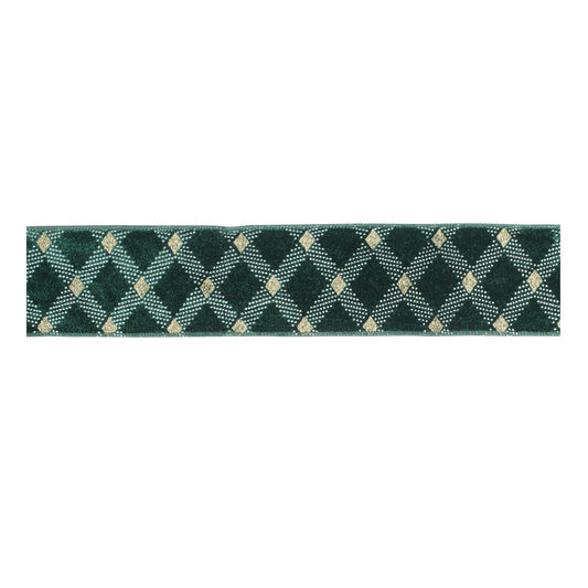 Diamond Lattice Wired Nylon/Polyester Ribbon 2.5" x 10 Yds.