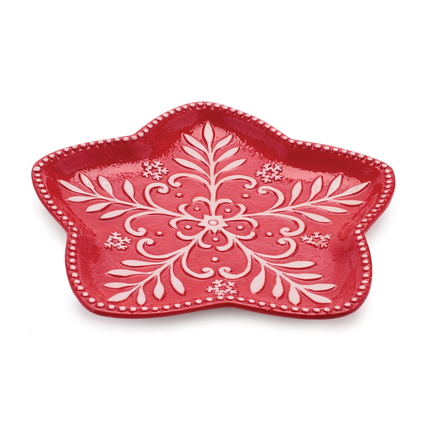 Ceramic Snowflake Plate (Set of 4)