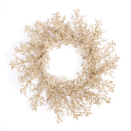 Iced Twig Wreath 24"D