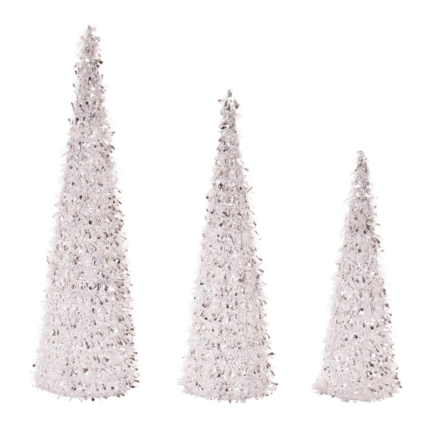 Tinsel Cone Tree (Set of 3)
