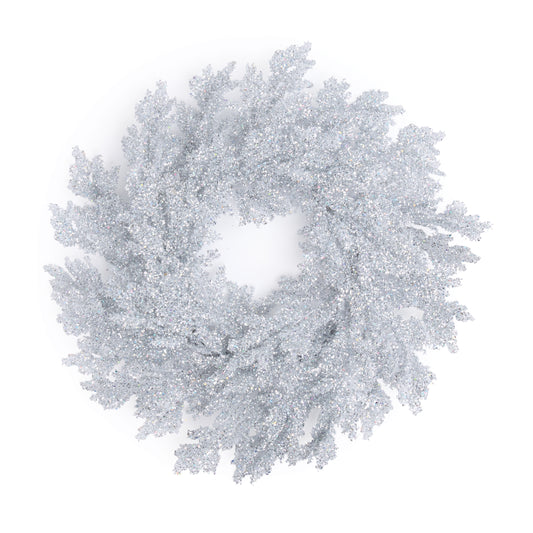 Glittered Pine Wreath 24"