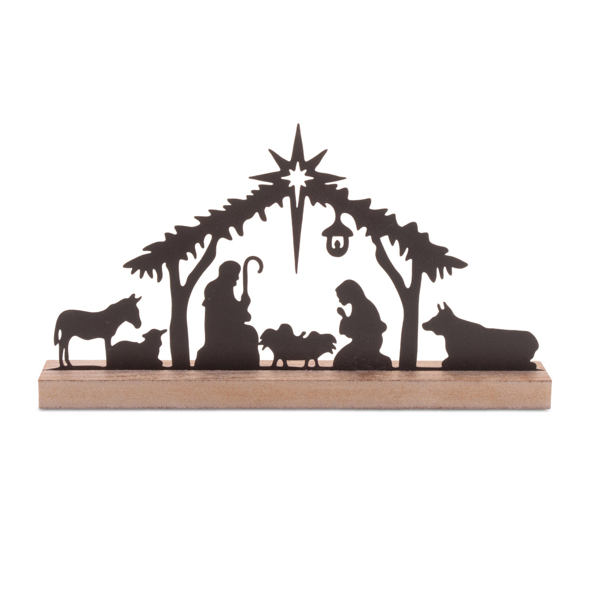 Holy Family Nativity with Animals Silhouette Décor