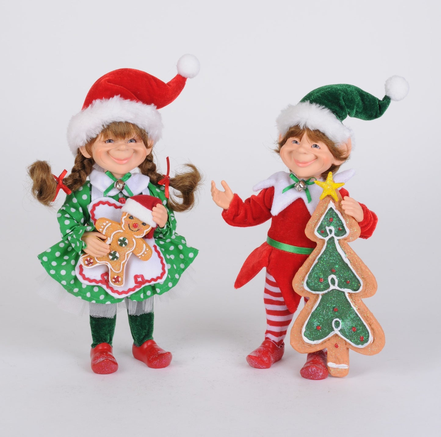 CC09-24 Green Polka Dot Gingerbread Elf Set