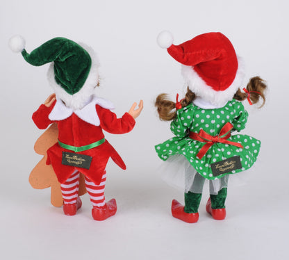 CC09-24 Green Polka Dot Gingerbread Elf Set