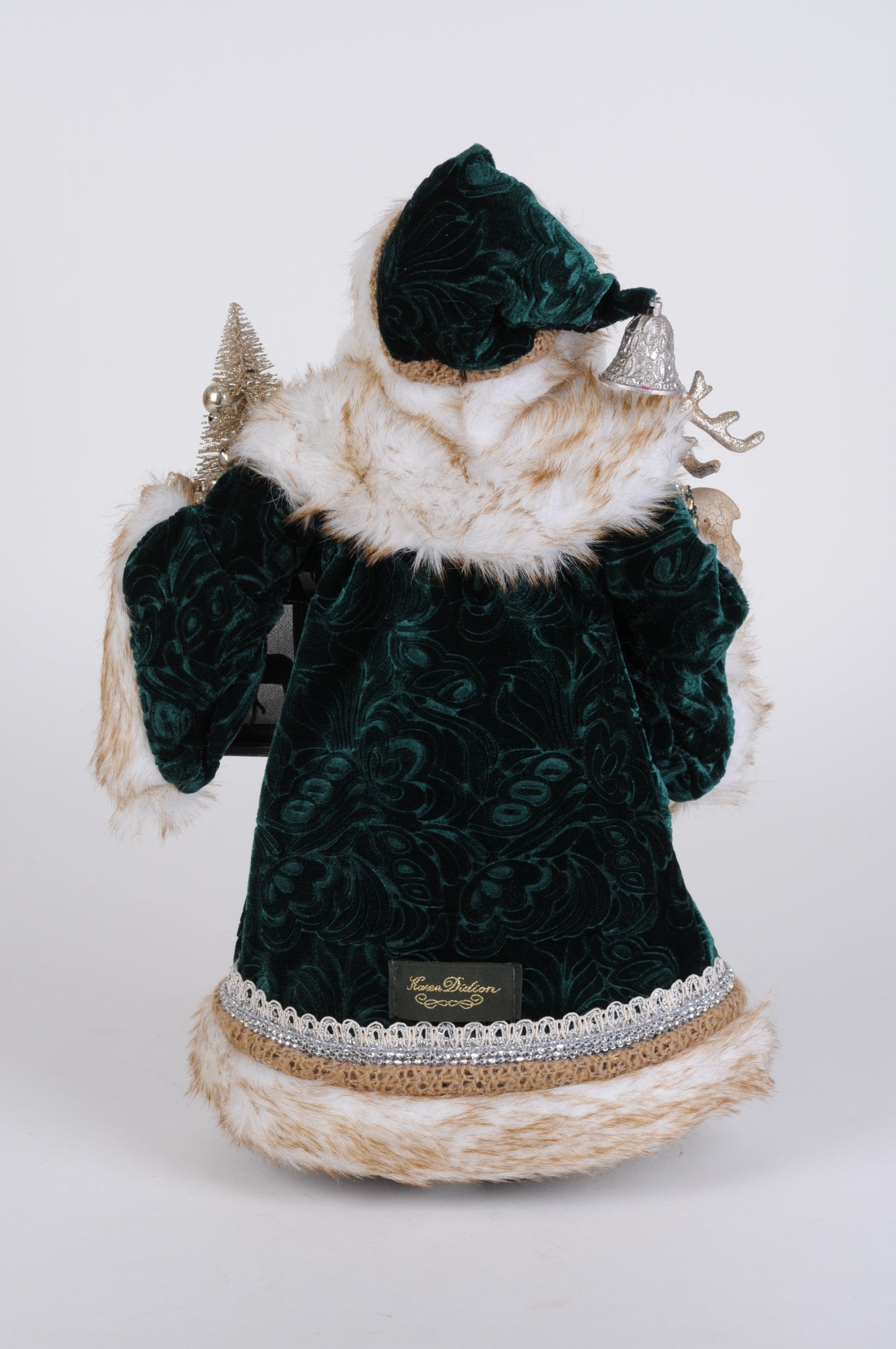 CC16-183 Lighted Woodland Emerald Santa