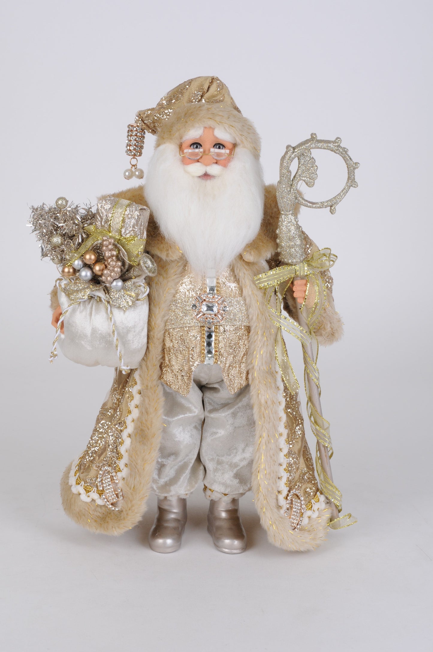 CC16-233 Lighted Touch of Gold Santa