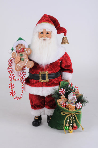 CC16-238 Lighted Peppermint & Goodies Santa