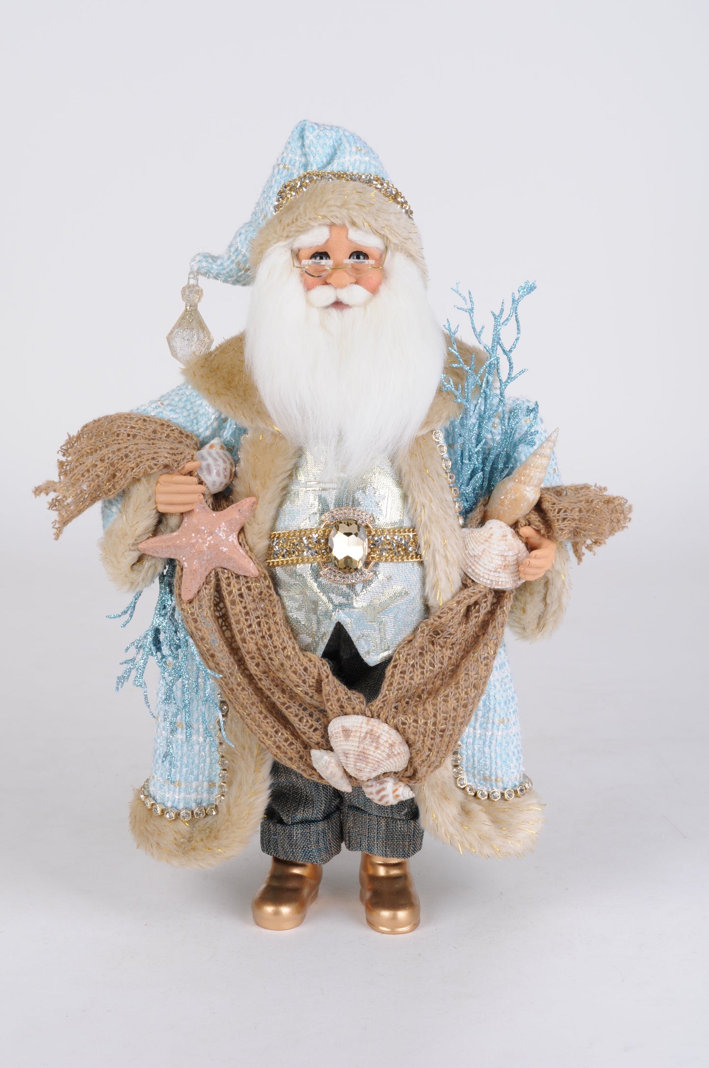 CC16-248 Coastal Shell Swag Santa