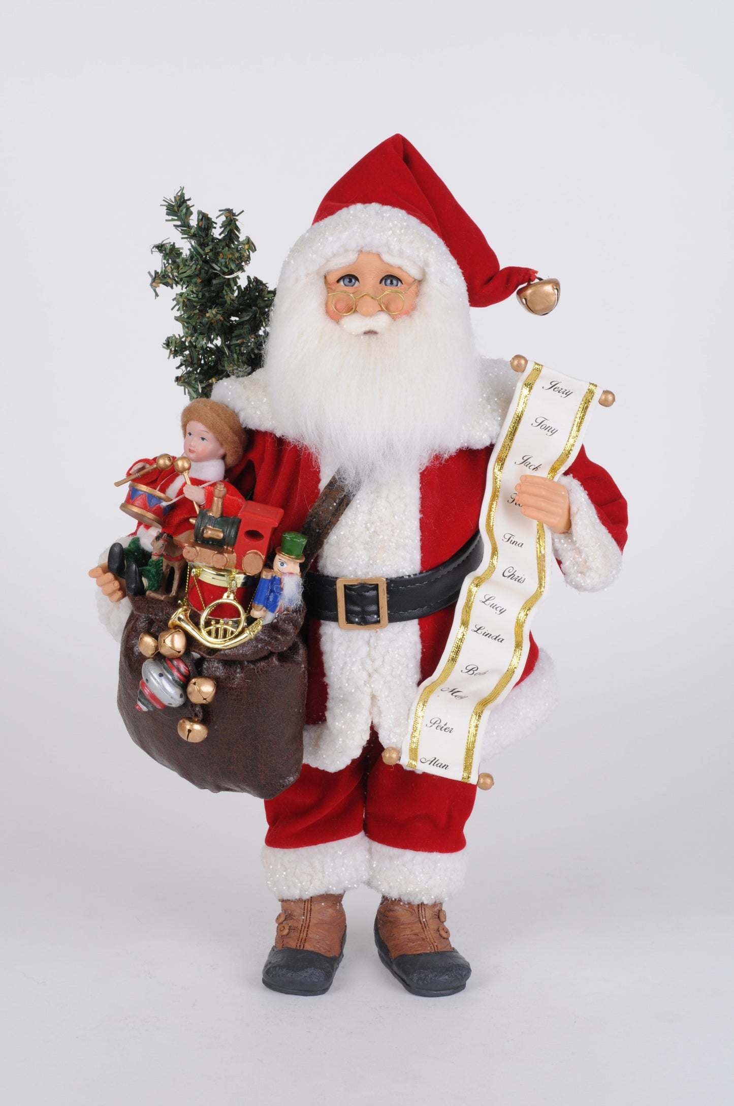 CC16-254 Lighted Vintage Toy Bag Santa