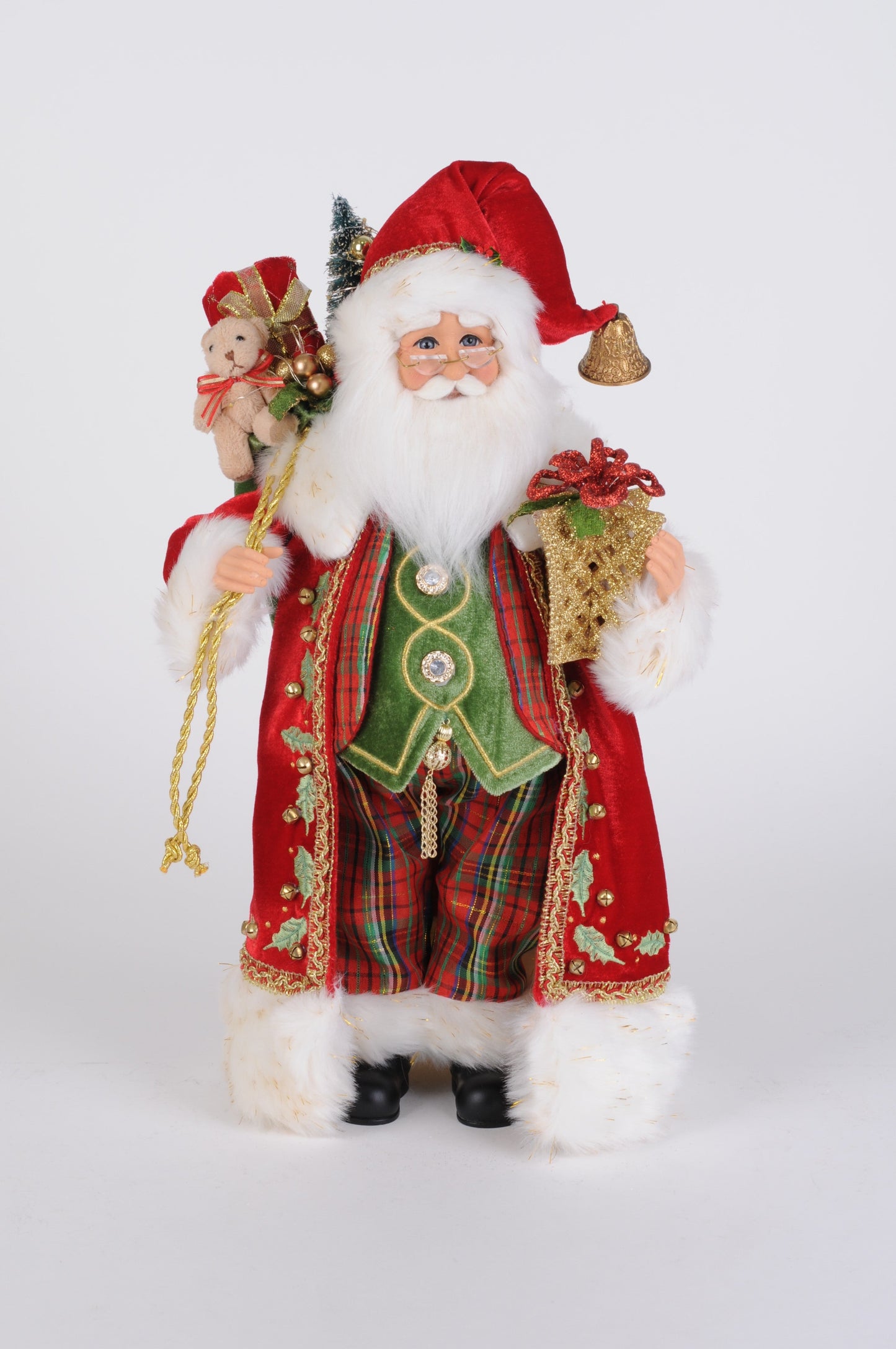 CC16-263 Lighted Traditional Tartan Santa
