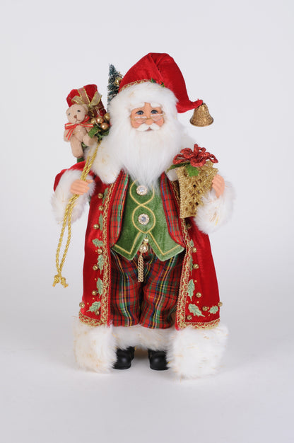 CC16-263 Lighted Traditional Tartan Santa