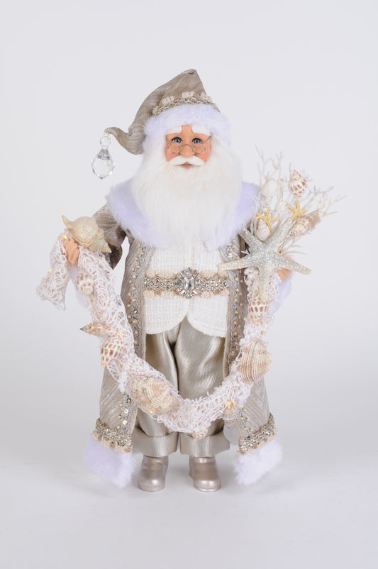 CC16-267 Lighted Sandstone Coastal Santa