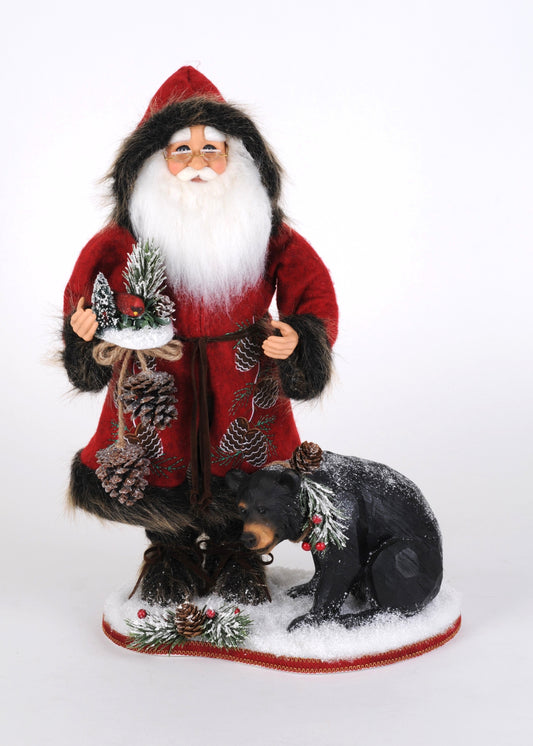 CC16-277 Woodland Bear Santa