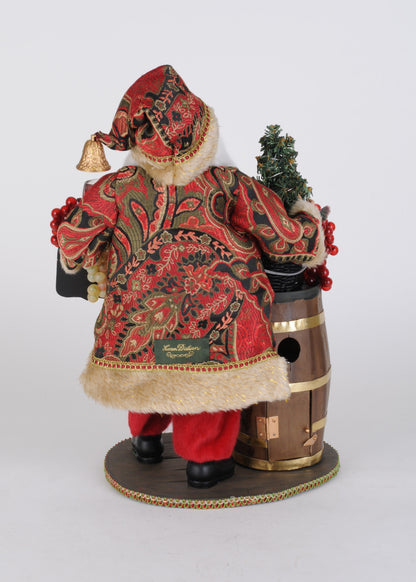 CC16-280 Lighted Merlot Cork Collector Santa