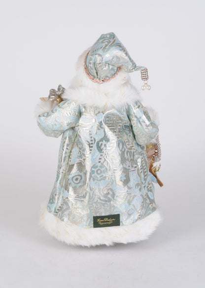 CC16-282 Lighted Blue Elegance Santa