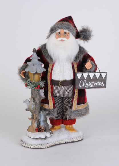 CC16-286 Lighted Forest Friends Santa
