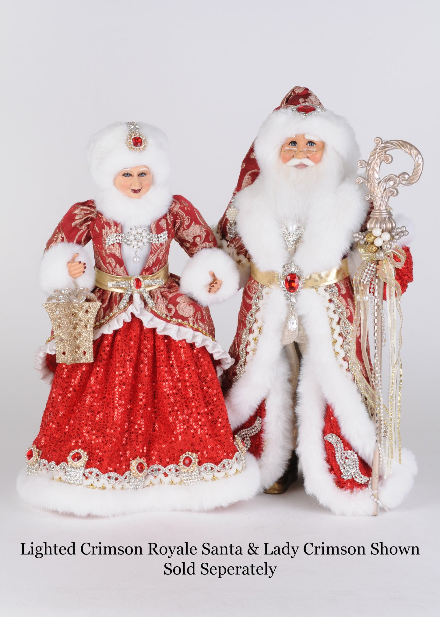 CC18-100 Lighted Crimson Royale Santa