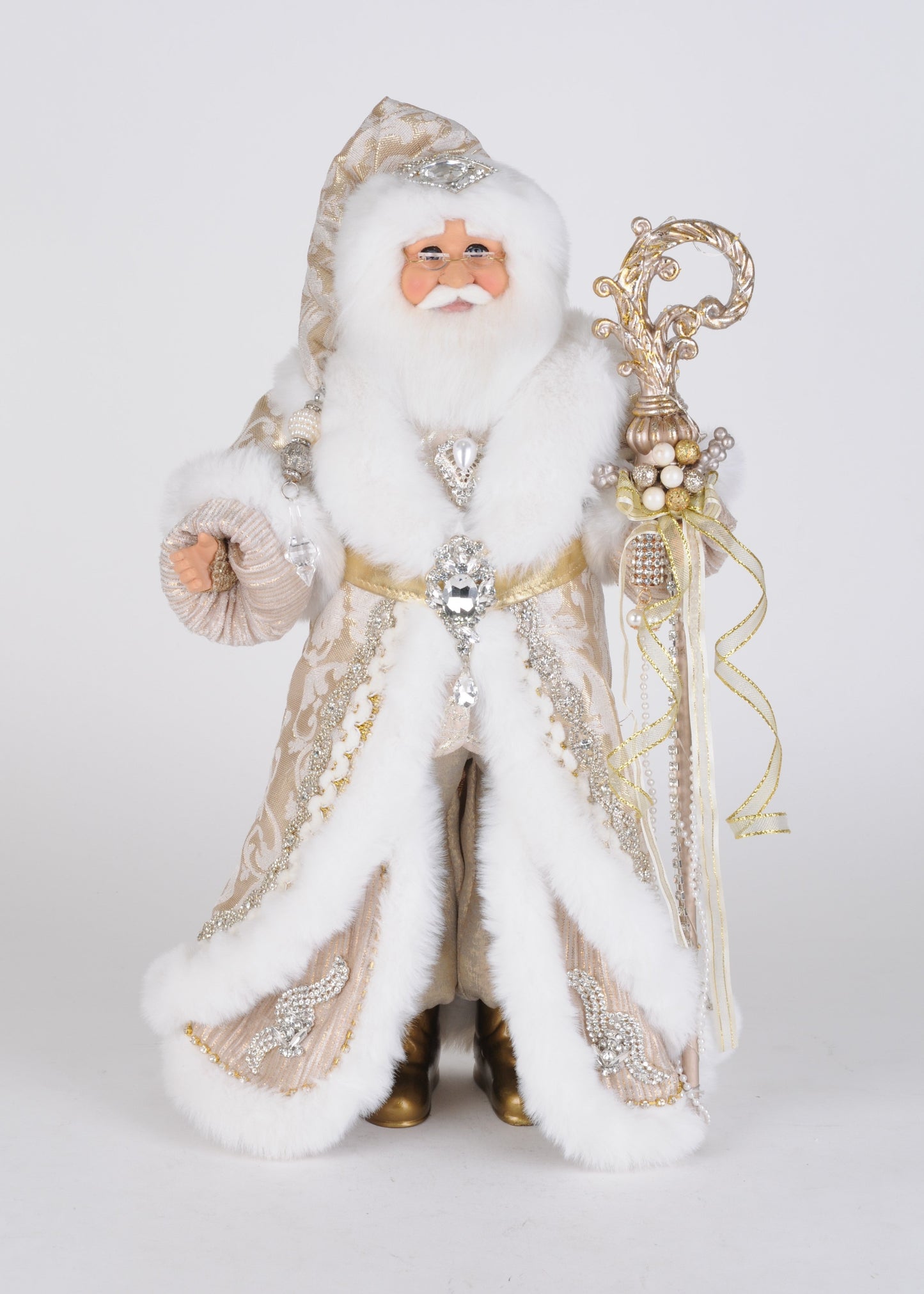 CC18-102 Lighted Gold Royale Santa