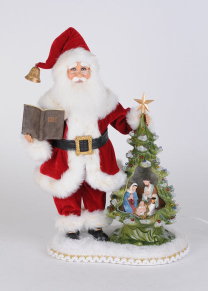 CC18-110 Lighted Christmas Eve Reverence Santa