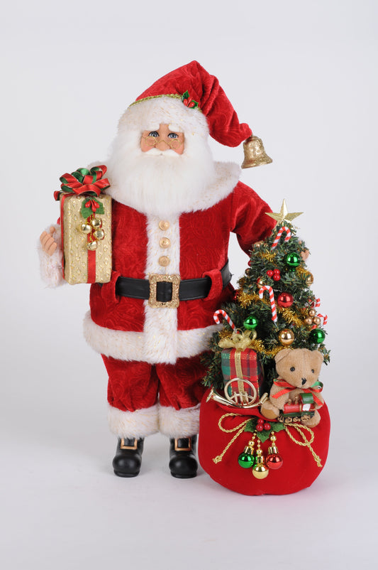 CC18-68R Lighted Santa Bearing Gifts