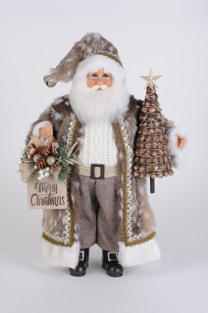 CC18-71 Lighted Natural Fawn Santa
