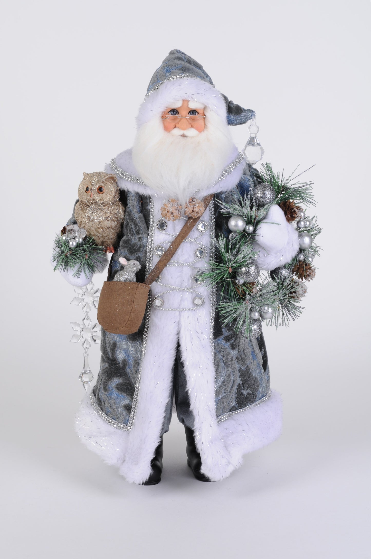 CC18-80 Lighted Snowy Serenity Santa