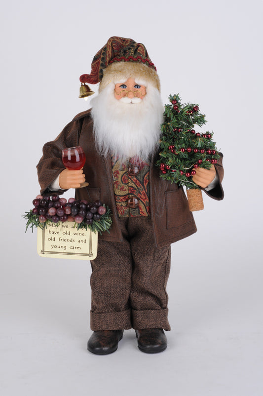 CC18-84 Lighted Wine Sommelier Santa