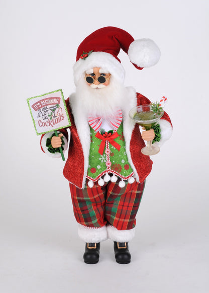 CC18-97 Christmas Cocktails Santa
