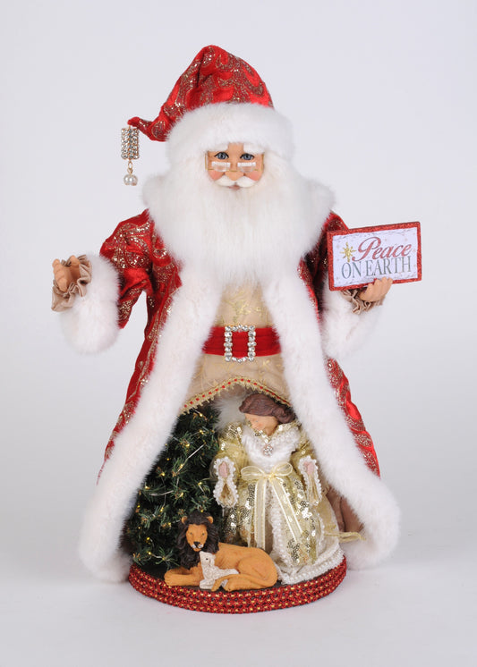 CC18-99 Lighted Peace on Earth Santa