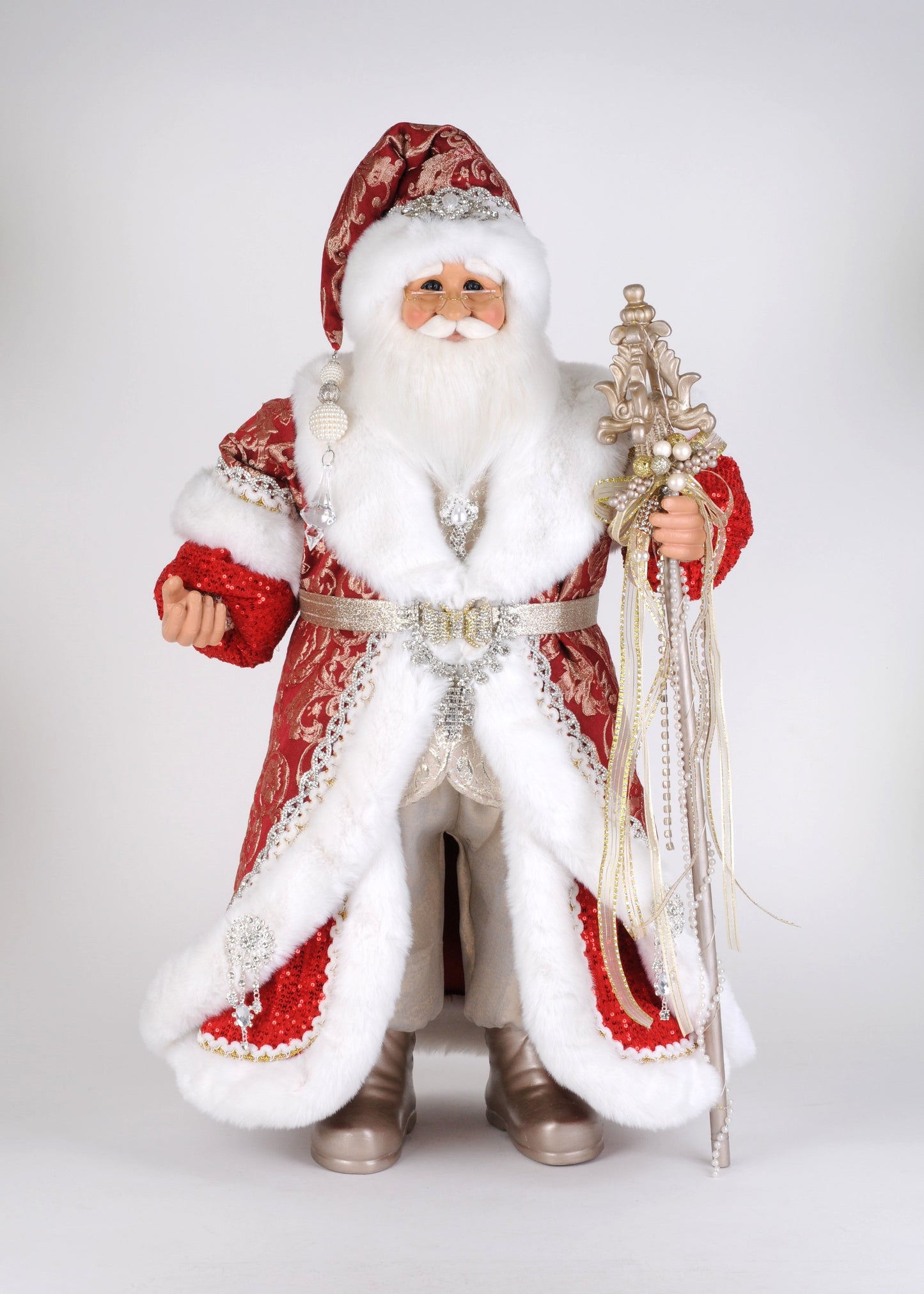 CC28-11 Lighted Red Couture Santa