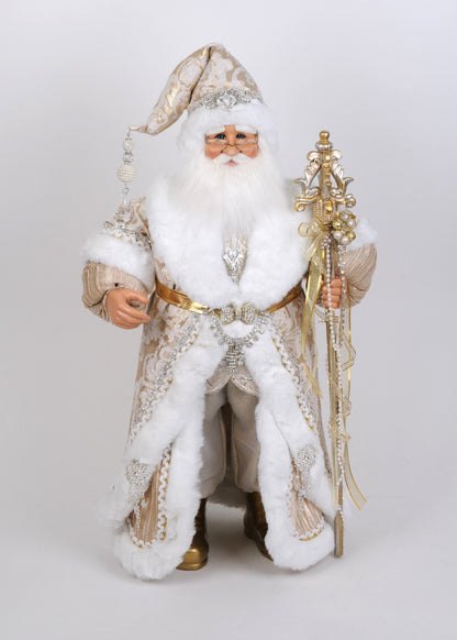 CC28-12 Lighted Gold Couture Santa