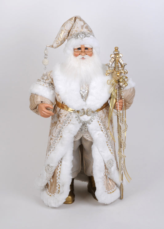 CC28-12 Lighted Gold Couture Santa
