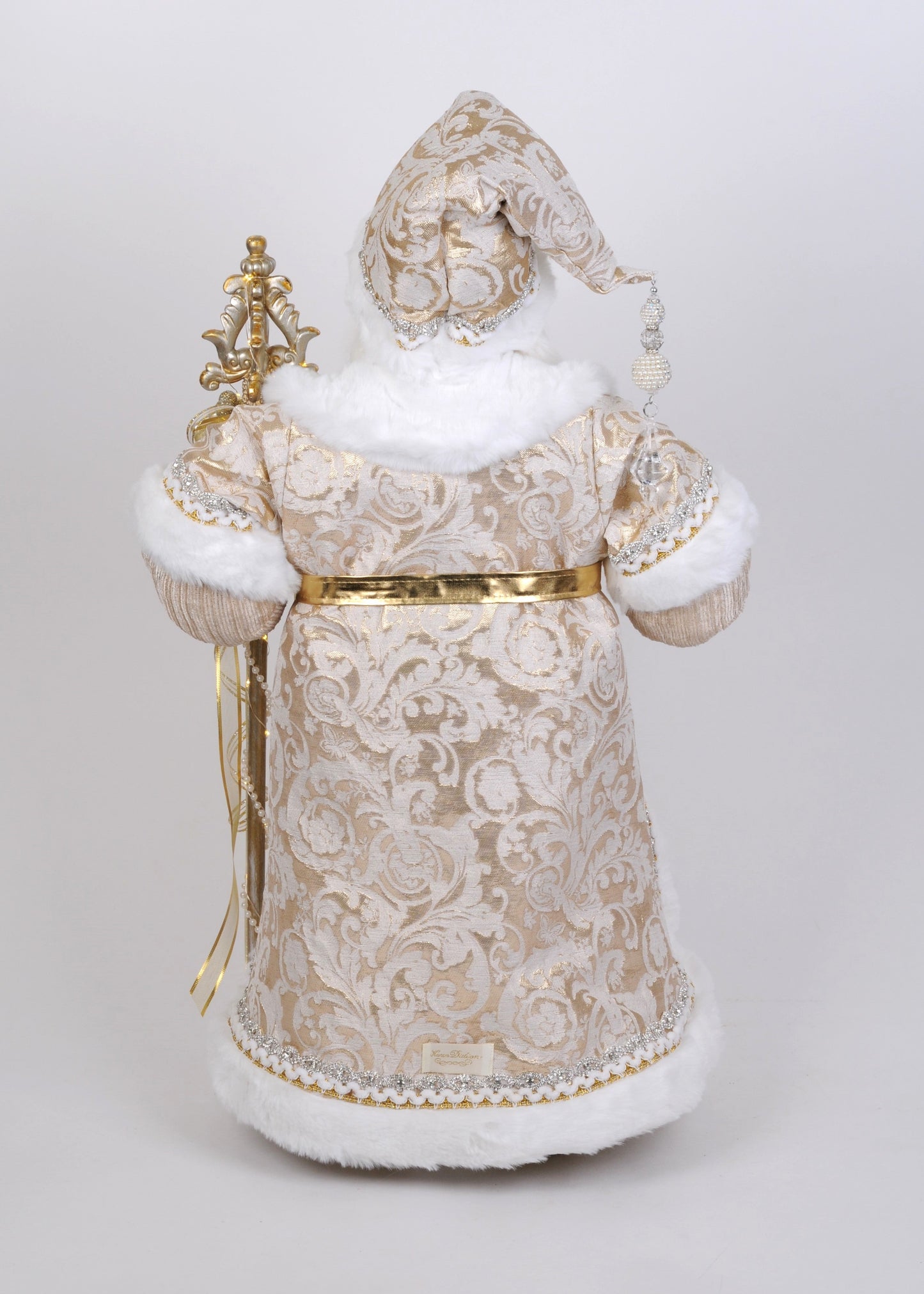 CC28-12 Lighted Gold Couture Santa