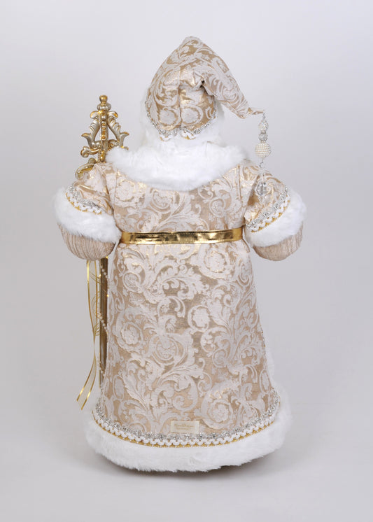 CC28-12 Lighted Gold Couture Santa
