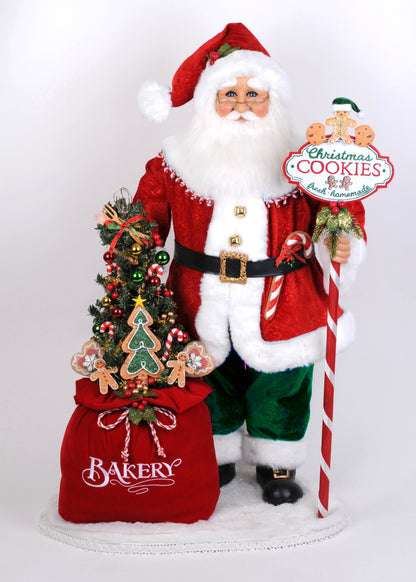 CC36-25 Lighted Mr. Claus Bakery Santa